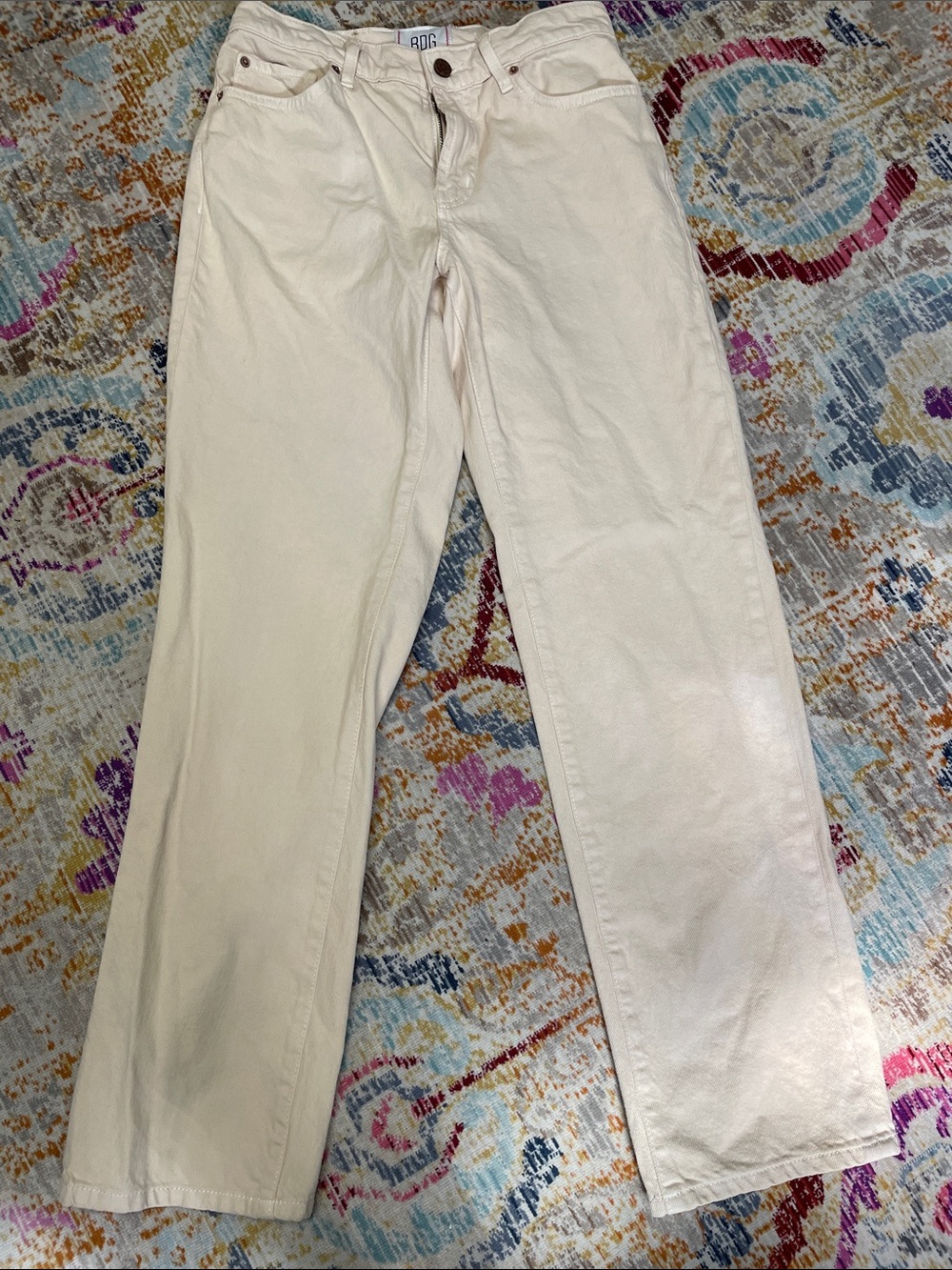 BDG Size 27 Cowgirl Jeans Cream